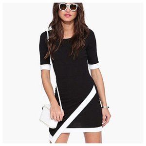 NWOT Little Black Bodycon Dress w/ Envelope Skirt